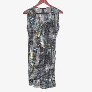 BCBGMaxAzria Women’s Dress Wearable Art Print Sleeveless Bodycon Y2K Size Small